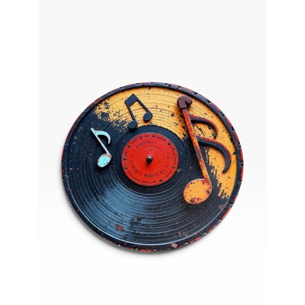 New Novelty Collectible Metal Sign music notes record